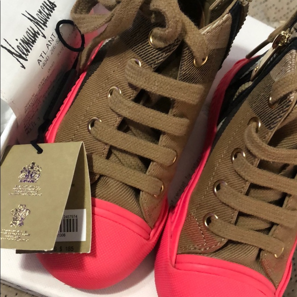 Burberry Kids High Top Sneakers Sz 23 - Picture 6 of 7